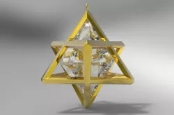 Double triangle with diamond