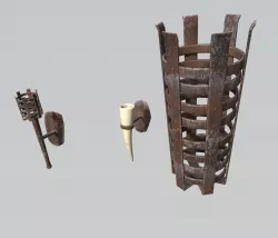 Dungeon and Castle Light Sources PBR Low-poly  3D model