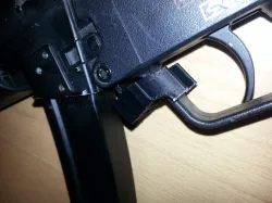 Extended mp5 mag release lever