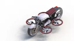 FLYING MOTORCYCLE LOW-POLY DETAILED 3D MODEL Low-poly  3D model
