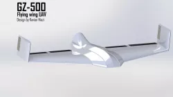 GZ-500 flying wing UAV + Ribs + CNC CAD