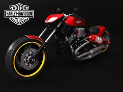 harley custom 3D model