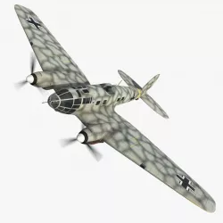 Heinkel He 111 J Low-poly  3D model