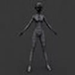 Human Manga Female Base Mesh 3D model