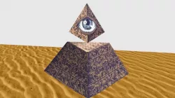 Illuminati Pyramid Horus Eye  Low-poly  3D model