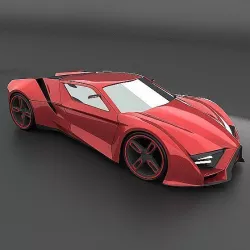 Itonox futuristic racer concept 3D model