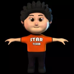 Kid Cartoon Low-poly  3D model