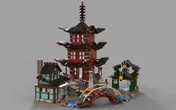 Lego chinese temple 3D model