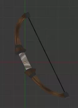 Low Poly Fantasy Bow Low-poly  3D model