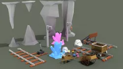 Low Poly Mining Pack Low-poly  3D model