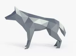 Low Poly Wolf Low-poly  3D model