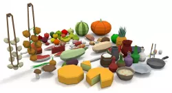 LowPoly Food Pack Low-poly  3D model