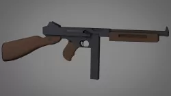 M1A1 Thompson Submachine Gun 3D model