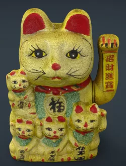 Maneki Neko Low-poly  3D model
