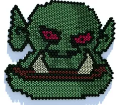 Orc Perler Beads 3D model
