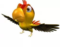 Parrot Cartoon Low-poly  3D model