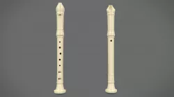 Plastic Flute 3D model
