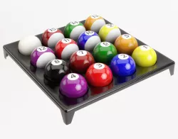 Pool Balls on plastic holder 3D model