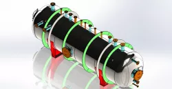 pressure vessel (horizontal slope)