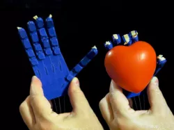 Prosthetic/Robotic Hand Printable As An Assembled Unit Without Supports