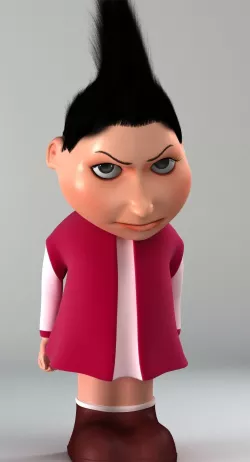  Puppet Kid Face 3D model