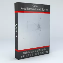 Qatar Road Network and Streets 3D model