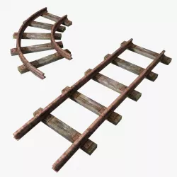 rails for mine Low-poly  3D model