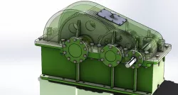 Reductor with helical gears