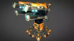 Sci Fi Plasma Cannon Low-poly  3D model