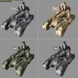 SF Medium Tank Radar MK7 Low-poly  3D model