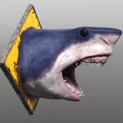 Shark Head Low-poly  3D model