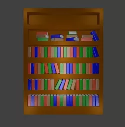 Simple Bookshelf 3D model