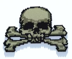 Skull Perler Beads 3D model