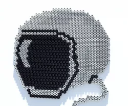 Space helmet perler beads 3D model