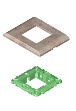 Supporting frame and plate for box diameter 60