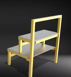 "T" pinlock for a foldable steps