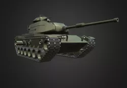 TANK M60A1 Low-poly  3D model