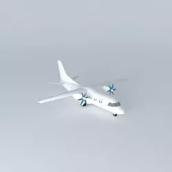 Template Antonov An 140 3D model