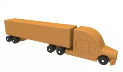 Tractor Trailer Wood Toy
