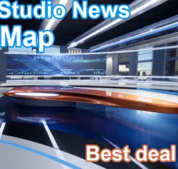 UE4 News Studio Low-poly  3D model
