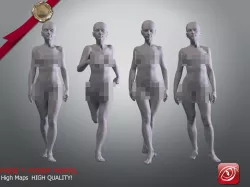 Woman A Testing model - Marvelous Designer Posed Pack Low-poly  3D model