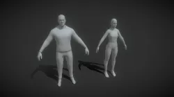 Clothed Male and Female Body Base Mesh 10k Poly