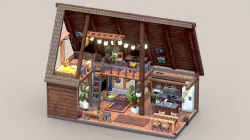 Cozy Isometric Cabin
