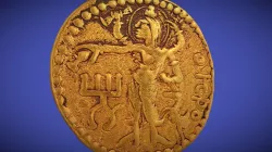 Dinar of Kanishka I (100-144 AD).
