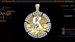 Jewelry. Pendant With Letter K - 3D CAD