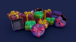 Lowpoly Stylized Gift Box Asset