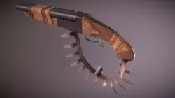Old and Used Sawed-off Shotgun
