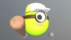One eye monster with a bat