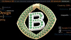 Pendant With Letter B - 3D CAD