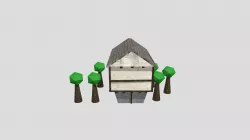 Village House And Trees
